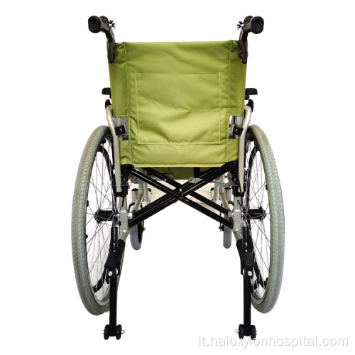 Sicurezza economica e sedie a rotelle manuali di colore verde resistente